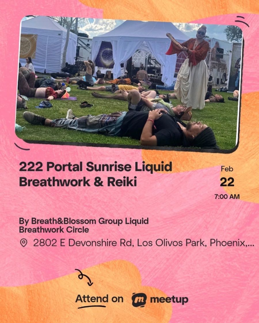 Kat leading Breathwork at a music festival after completing facilitator training